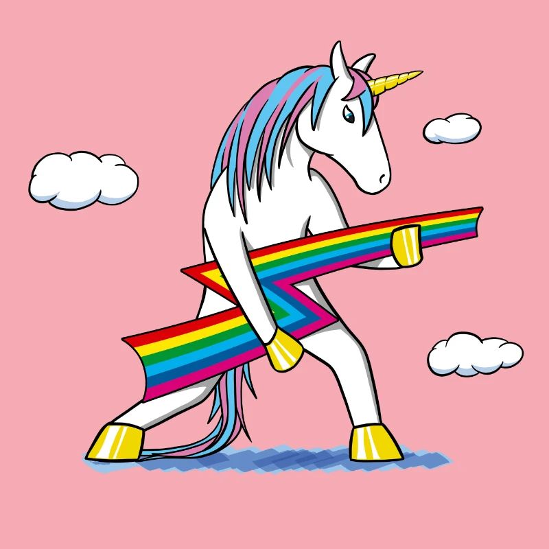 Rainbow Rock – Einhorn mit Regenbogenblitz