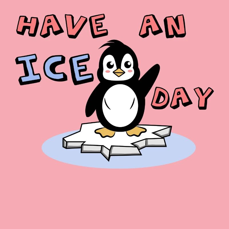 Cool Kälte Süß Pinguin Statement Eis Vogel Tier