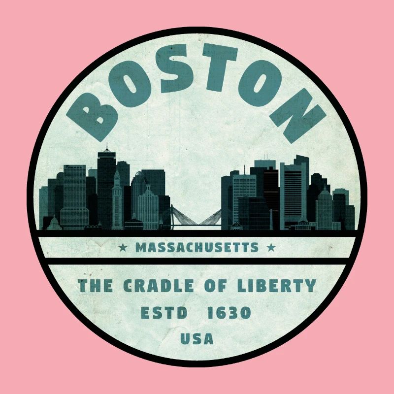 Boston Skyline Cradle Tee