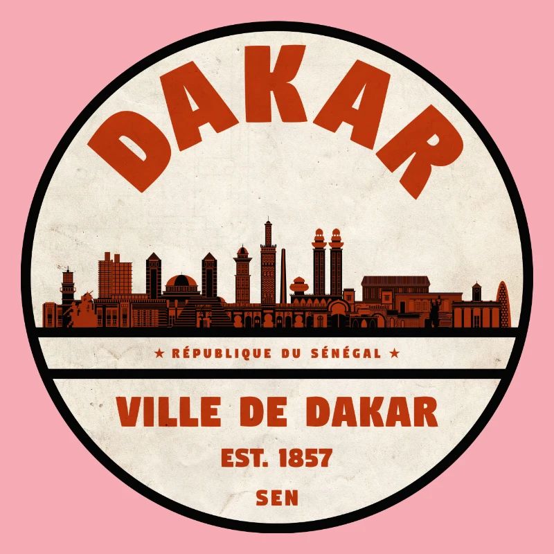 Dakar Skyline Retro-Emblem
