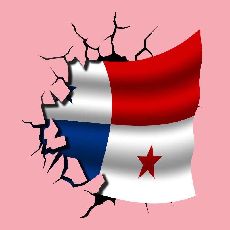 Drapeau du Panama - Panama - Drapeau Broken Design
