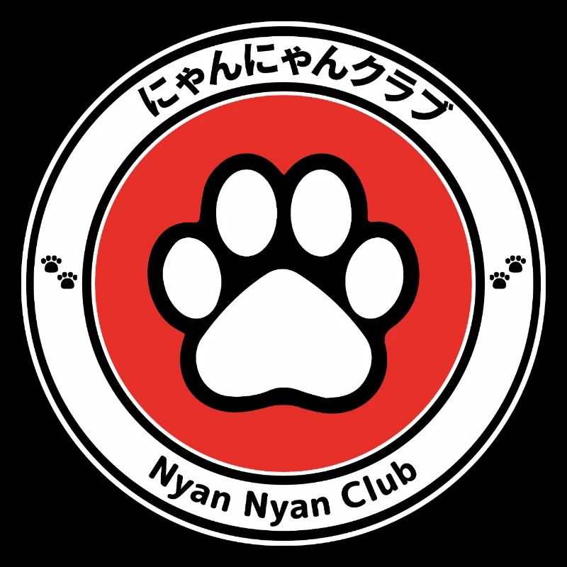 Conception de logo Nyan patte de chat mignon