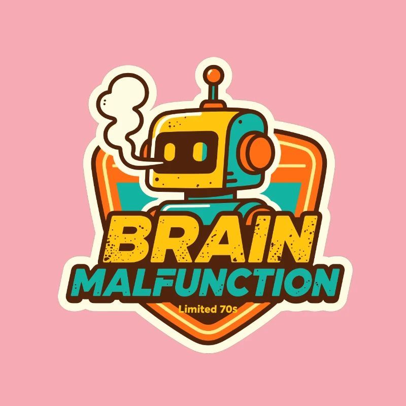 Dysfonctionnement cérébral Conception de robot rétro