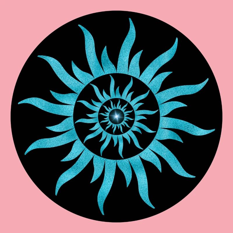 Sonne Spirale Blauer Saphir