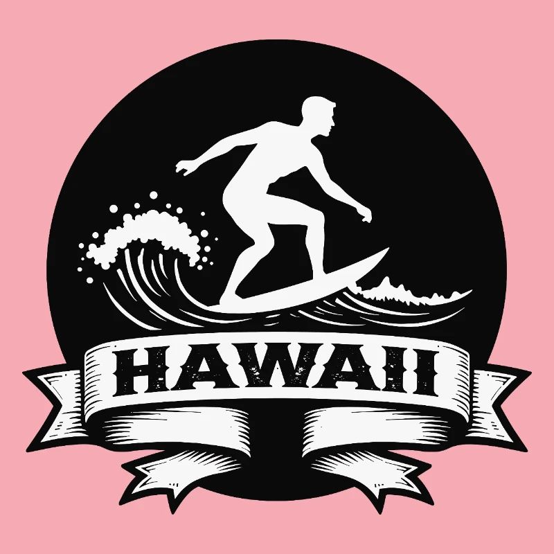 Surfeur Hawaii Vague Bannière