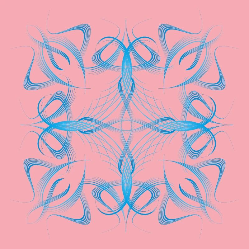 Delicate dynamic blue line pattern