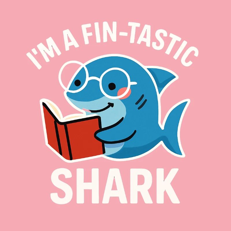 Fin-Tastic Shark reads book
