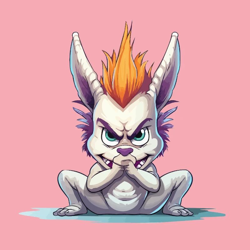 Lapin Mohawk en colère