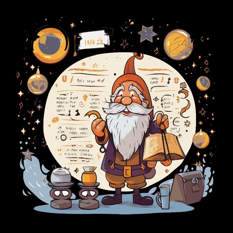 Gnome de l’Espace avec Grimoire