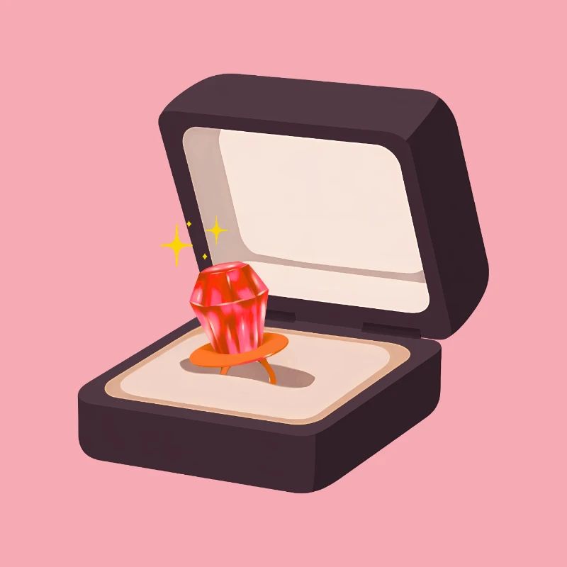 Candy Ring Proposal Engagement Marry Wedding