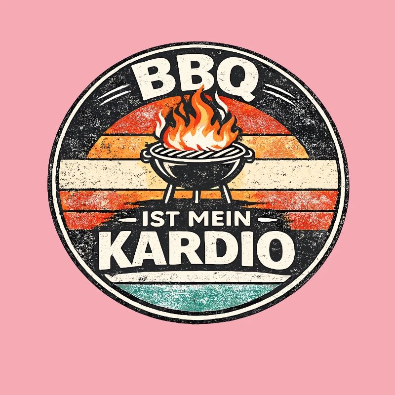 Emblème rétro BBQ Cardio