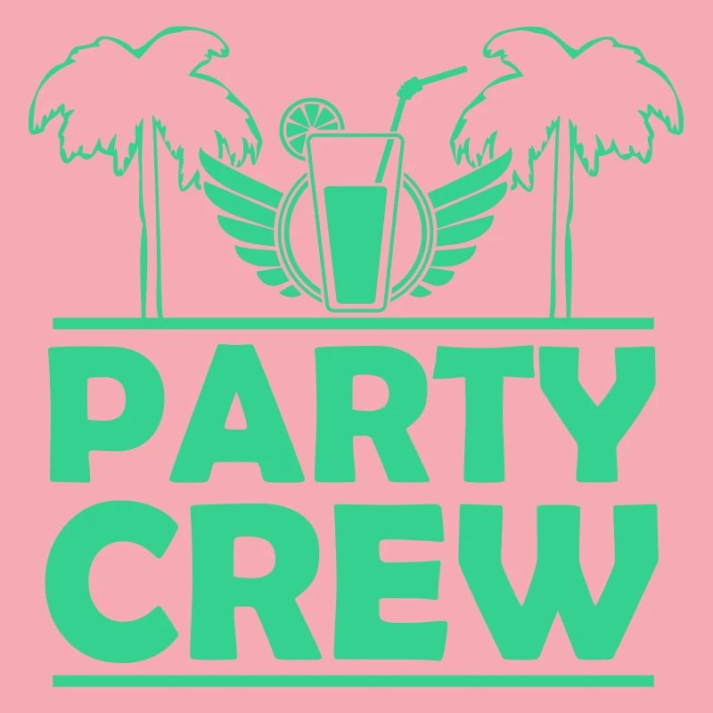 Party Crew Palm Trees Drink Wings