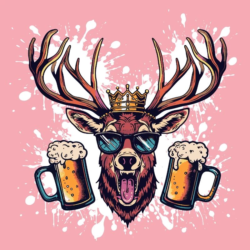 Hirsch Bier Lustig