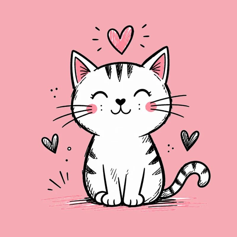 Chat Gribouillis Mignon