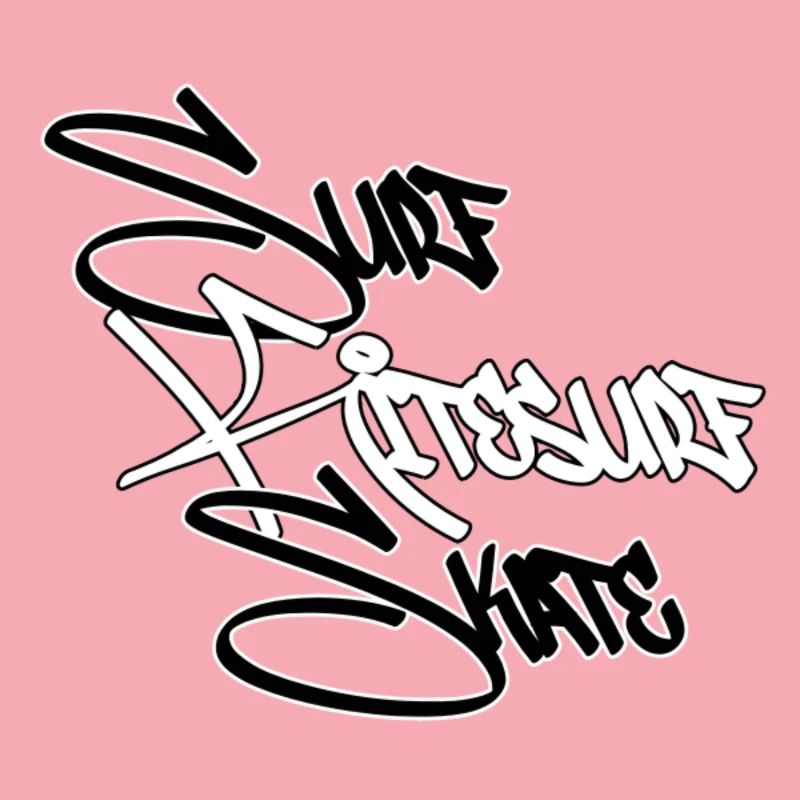 Graffiti Surf Script Blanc