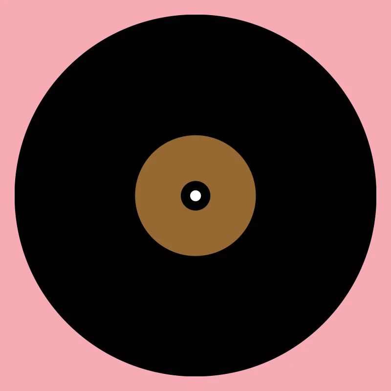 Vinyl Record Circle Text Box Base
