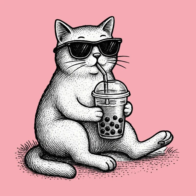 Bubble Tea Cat