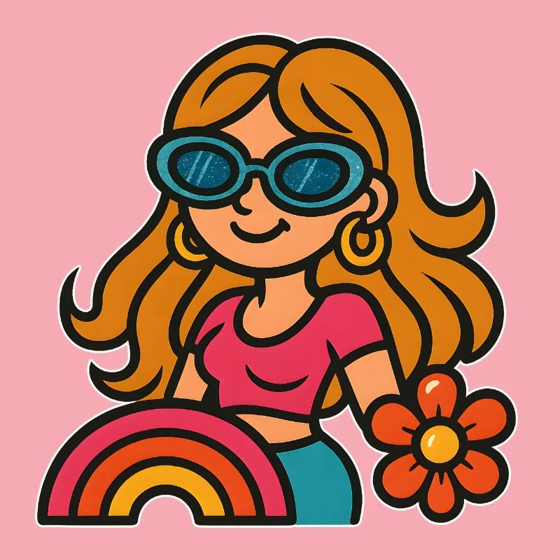 Fille d’été rétro - Look Flower Power