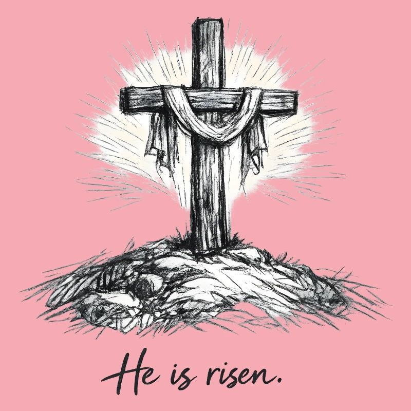 Crucifix He is Risen Easter Jesus