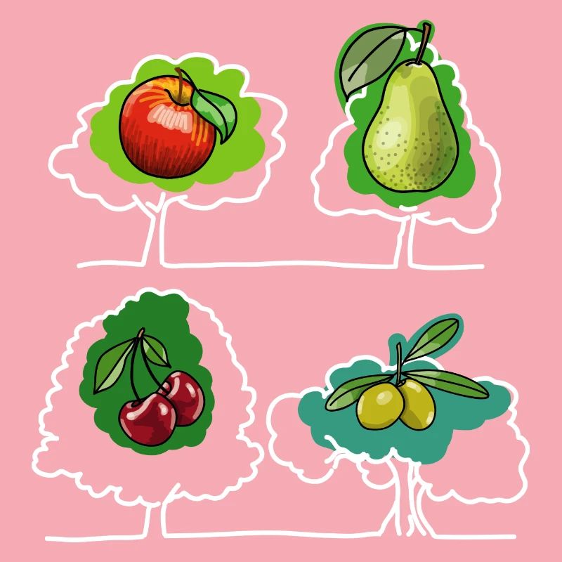 Apple, Pear, Cherry