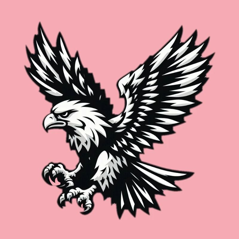 Aigle noir blanc
