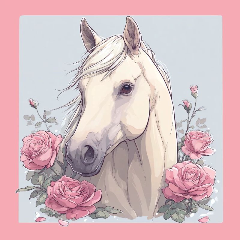 Pferd mit Blumen