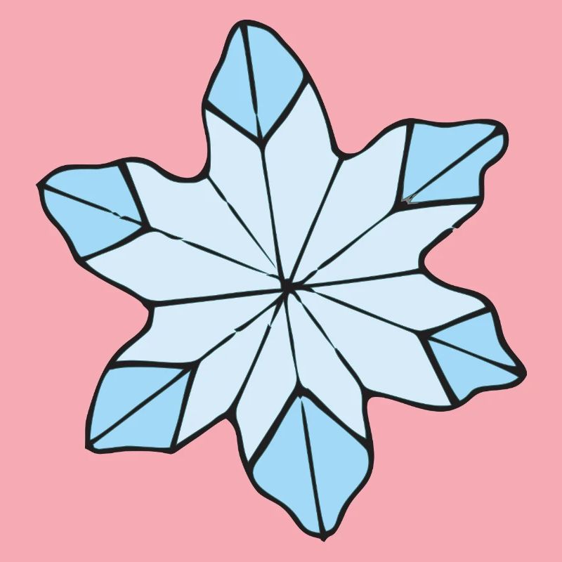 Design élégant de fleur de glace bleue