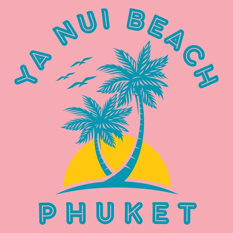 Coucher de soleil de palmier de Phuket Beach