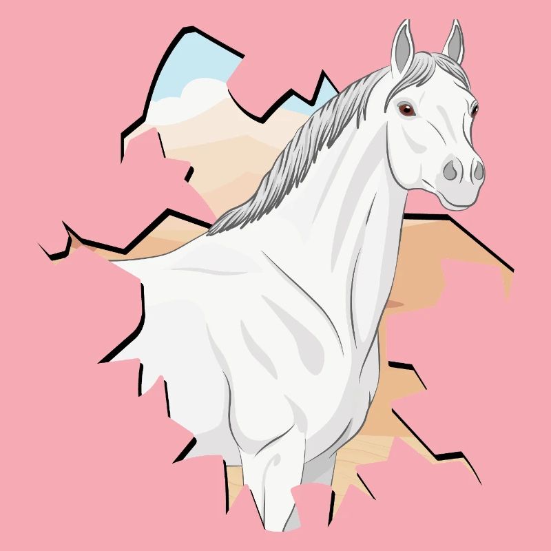 La tête d'un cheval Abbayan devant un désert
