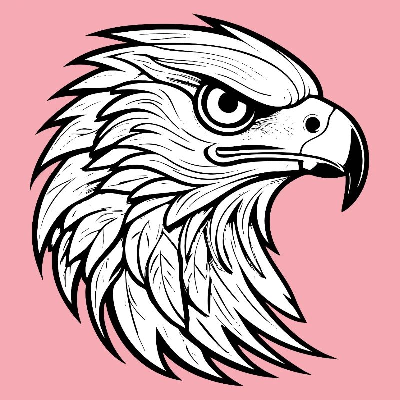 Stylized eagle head design