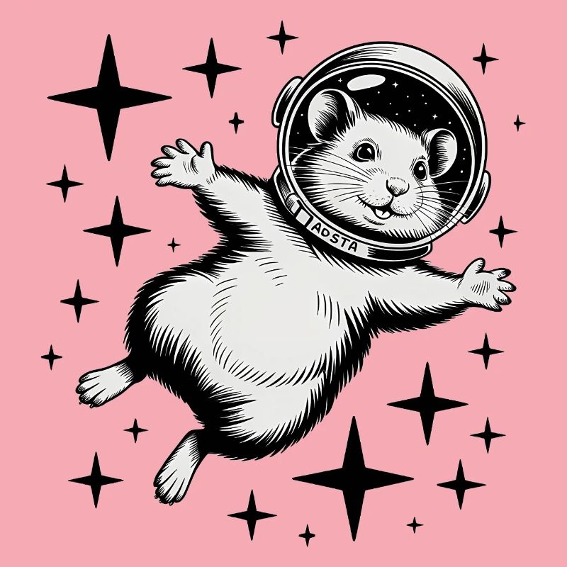 Hamster dans l'espace - Logo Cool Astonomy