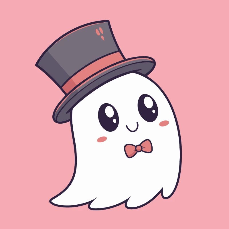 Fancy Ghost Hat and Bow Tie