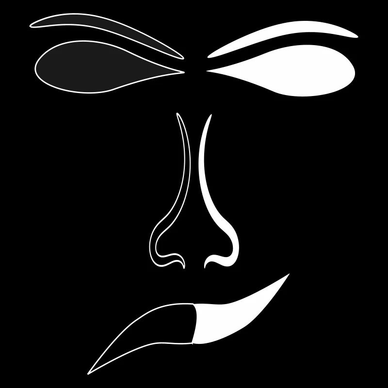 Masque de contraste abstrait pour les lignes du visage