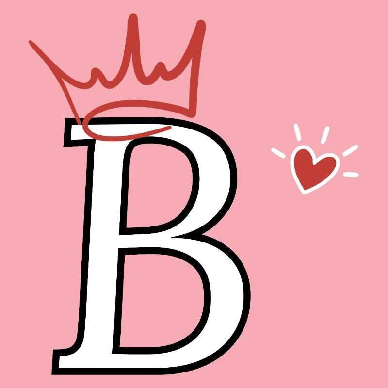 Buchstabe B Kronenherz