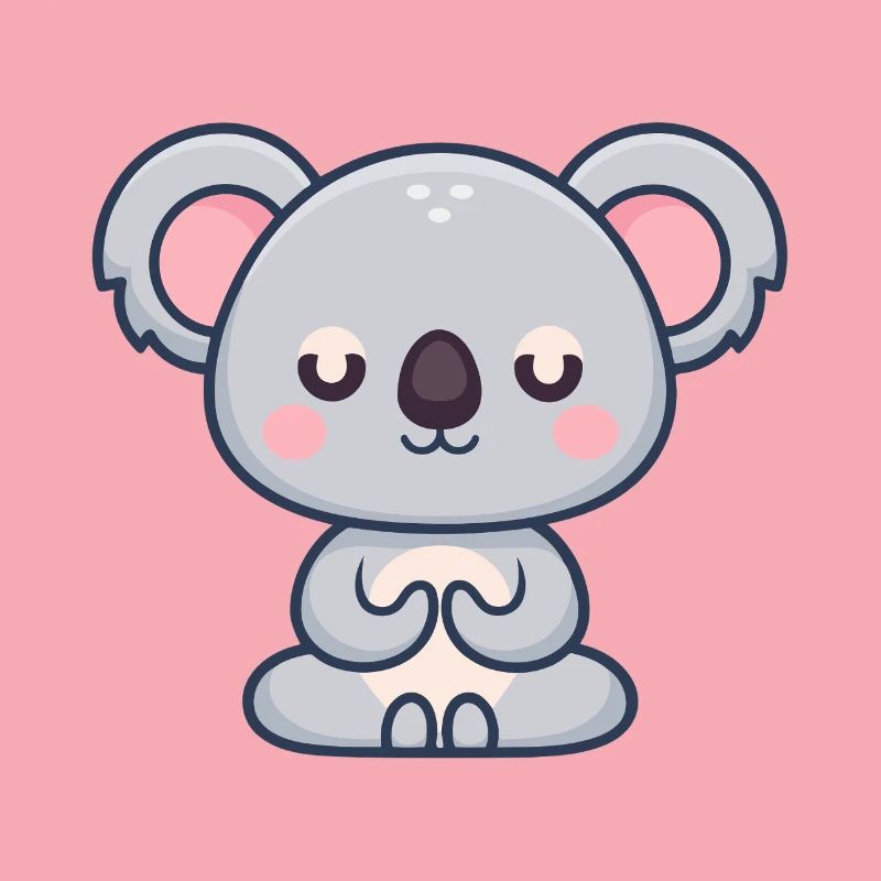 Koala doudou zen pastel