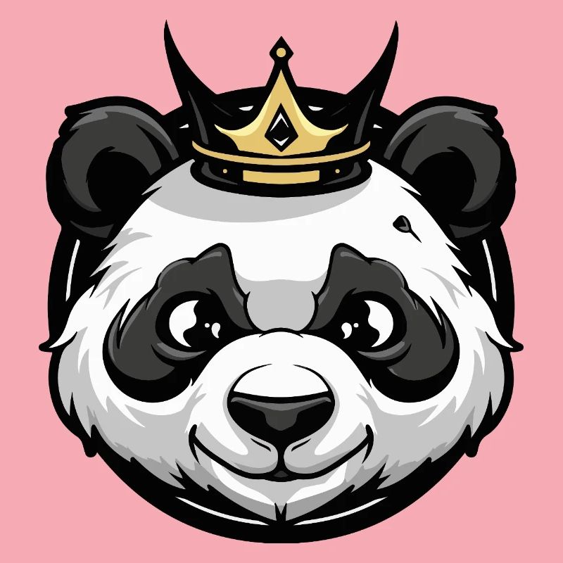 Panda Kopf Krone