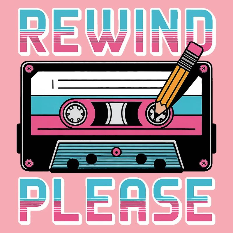 Rewind Please Cassette Retro