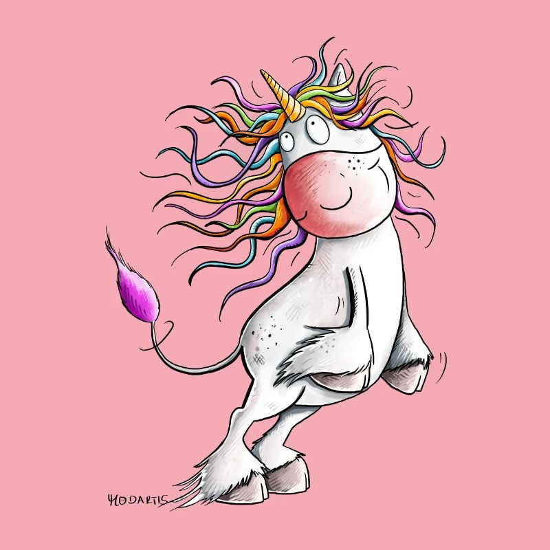 Drolliges Regenbogen Einhorn I Comic Fantasy