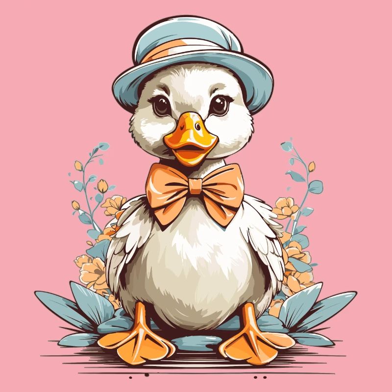 Canard avec chapeau