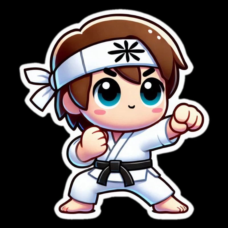 Kriegerkind mit Karate-Outfit