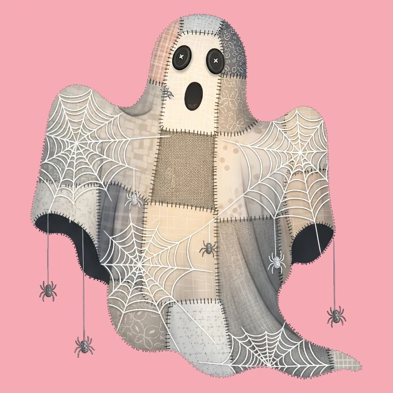 Patchwork Geist mit Spinnennetzen