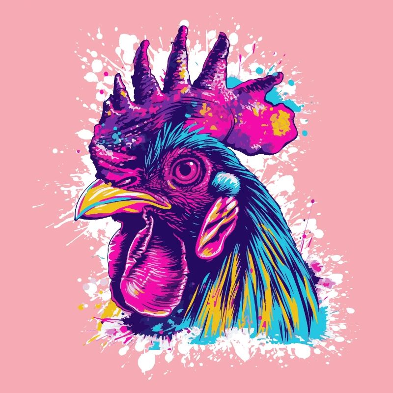 Art du coq Graffiti