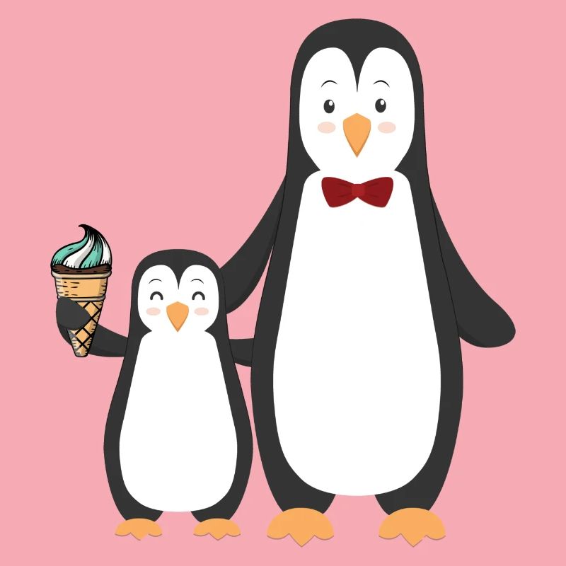 Pinguin Pinguine mit Eis
