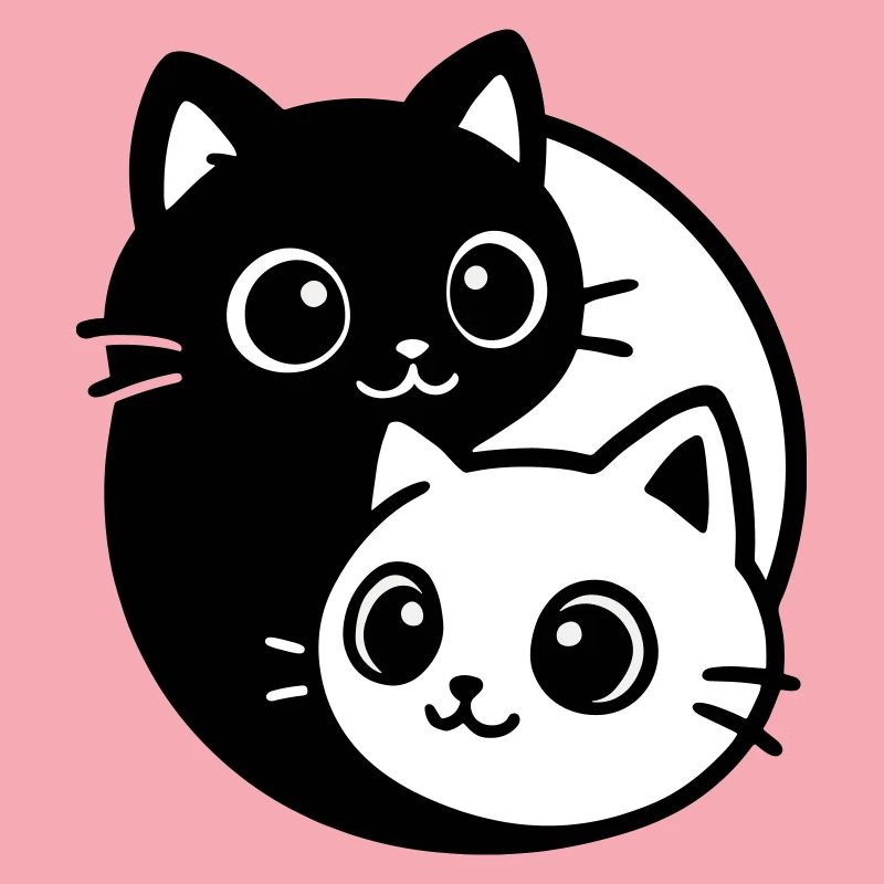 Portrait de chat Ying Yang