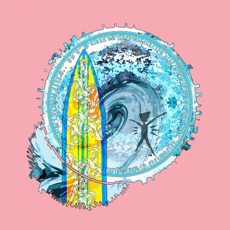 Vagues de surf Abstrait Impression d’art
