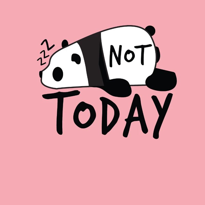 Sleeping Panda with Lettering Not Today