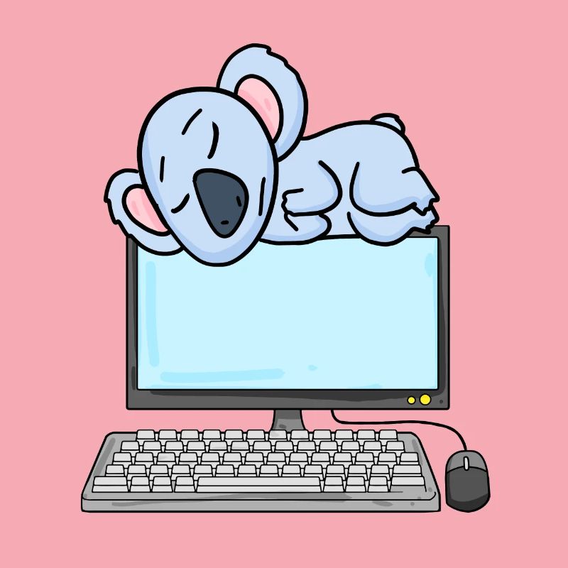 Koala Computer Nerd Programmierer Geschenk