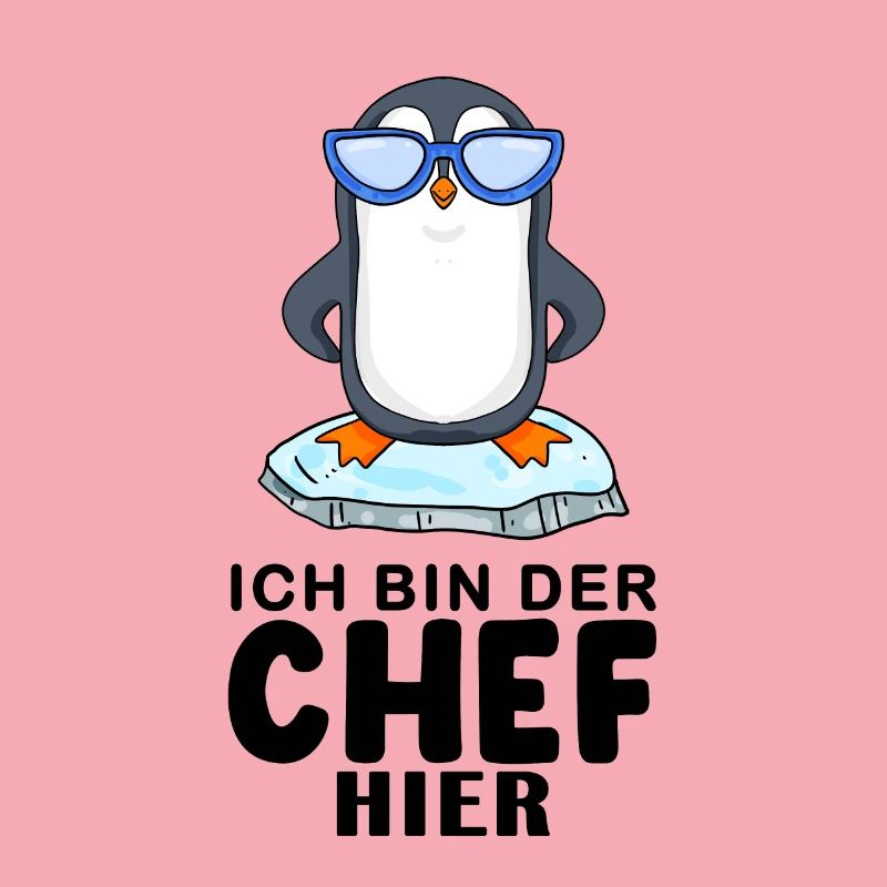 cooler Pinguin Chef Spruch