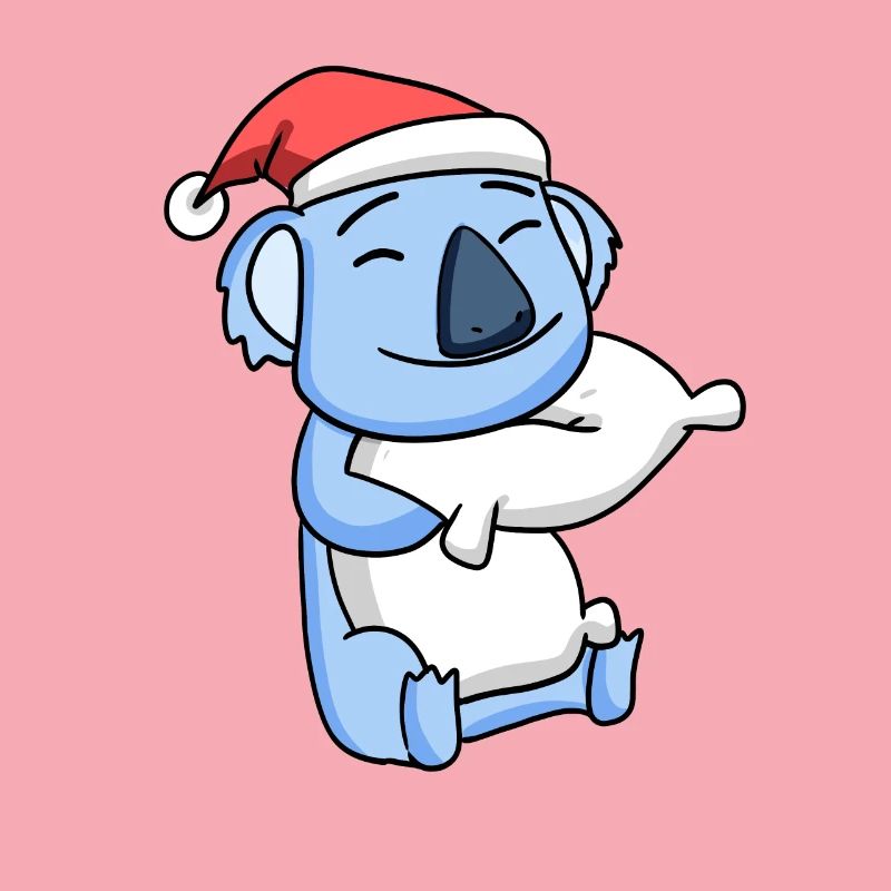 Koala Mignon Fatigué Noël
