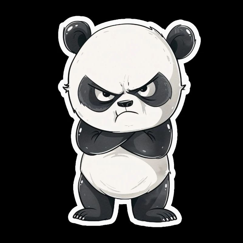 Evil looking panda zoo cute panda